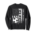 Soccer Mama America Flag Sweatshirt - Aesthetic Graphic Unisex - T-Shirt, Sweatshirt, Hoodie