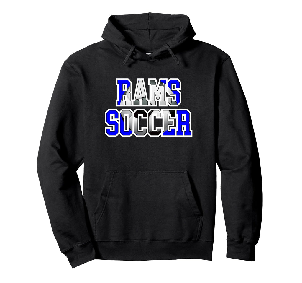 Rams Soccer Mom Game Day Mascot Blue Ram Hoodie - Aesthetic Graphic Unisex - T-Shirt, Sweatshirt, Hoodie