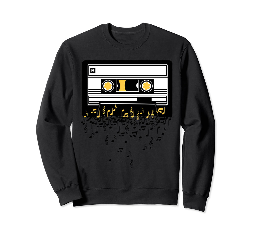 80S 90S Cassette Tape Music Lover Sweatshirt - Casual Everyday Wear Unisex - T-Shirt, Sweatshirt, Hoodie