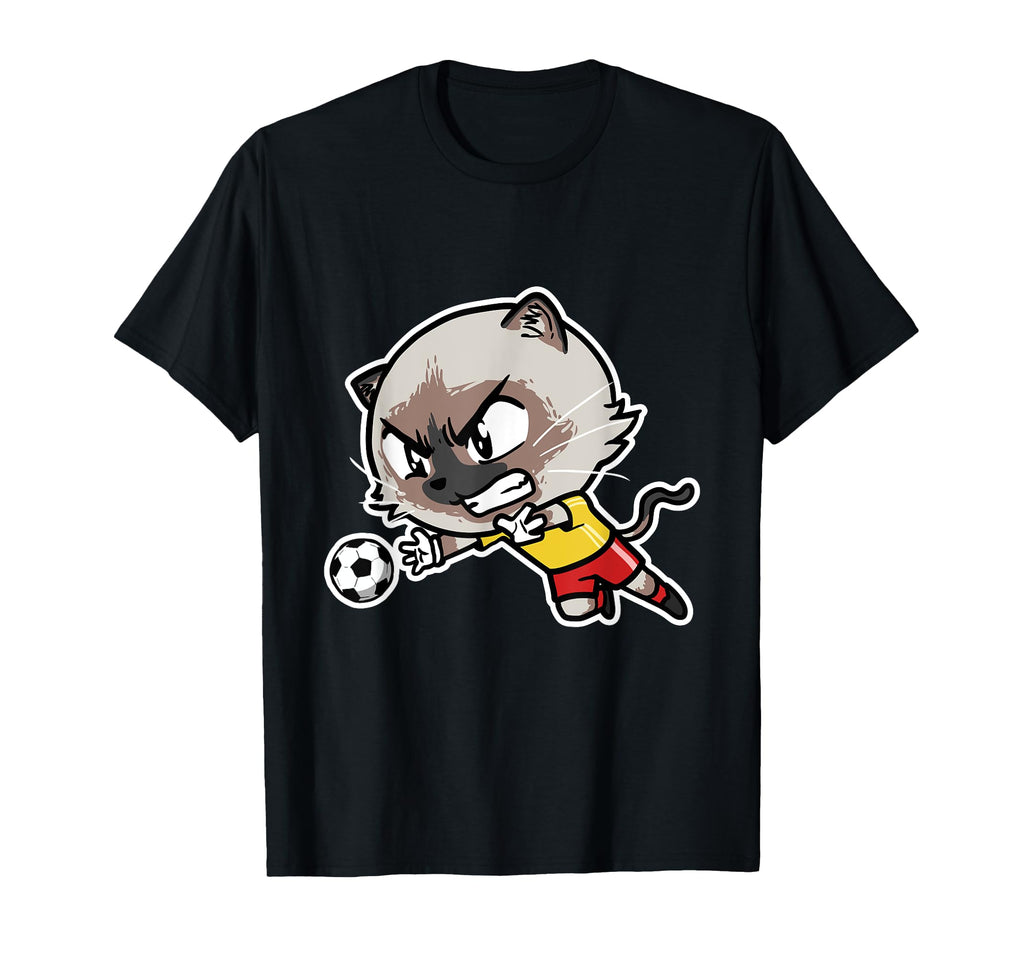 Kawaii Cat Football Soccer Player T-Shirt - Casual Everyday Wear Unisex - T-Shirt, Sweatshirt, Hoodie