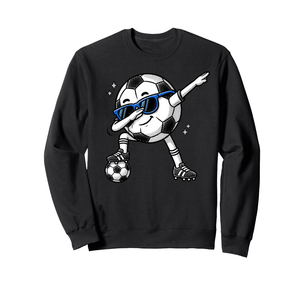 Dabbing Soccer Ball Halftone Funny Sweatshirt - Custom Art Print Unisex - T-Shirt, Sweatshirt, Hoodie