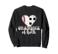 Grandma Both Heart Soccer Baseball Sweatshirt - Graphic Print Men Women - T-Shirt, Sweatshirt, Hoodie
