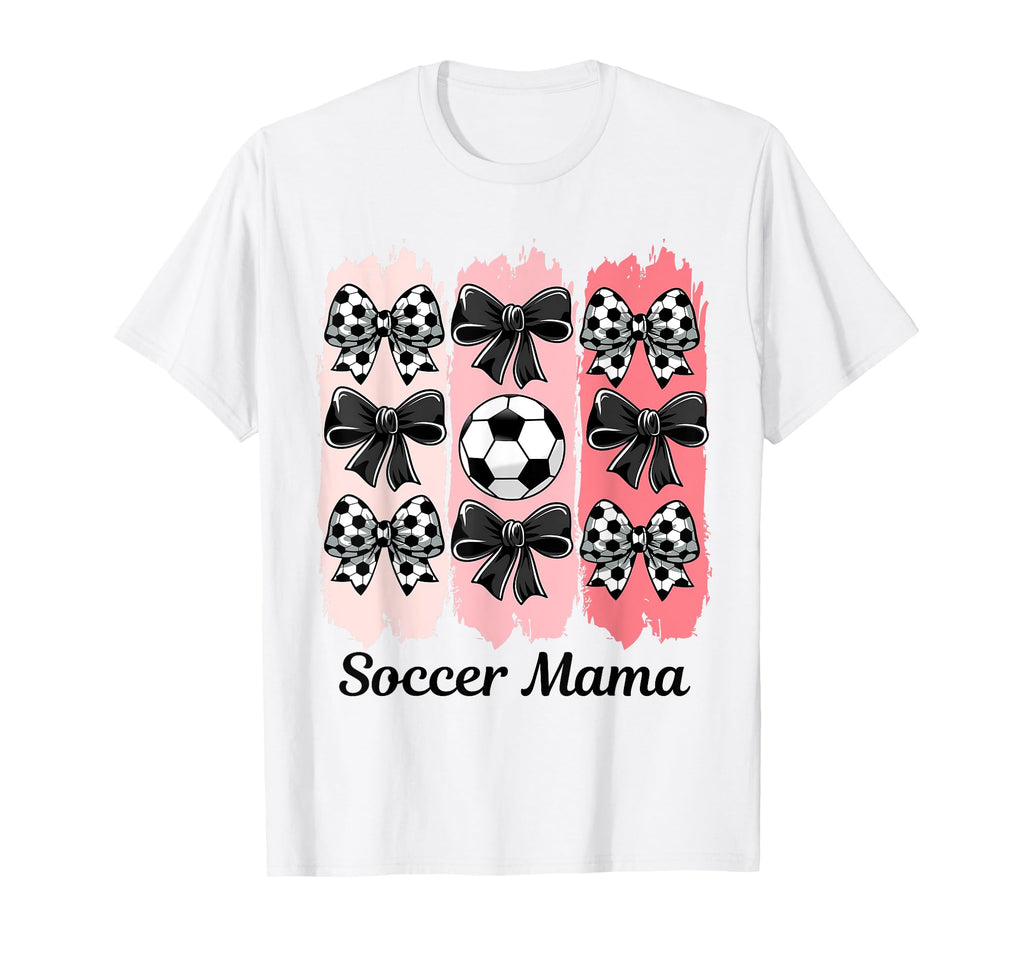 Soccer Mama Coquette Bow Soccer Mom Soccer T-Shirt - Trendy Graphic Unisex - T-Shirt, Sweatshirt, Hoodie