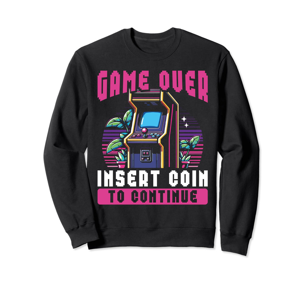 80S Arcade Nostalgia Pixel Art Video Sweatshirt - Custom Art Print Unisex - T-Shirt, Sweatshirt, Hoodie