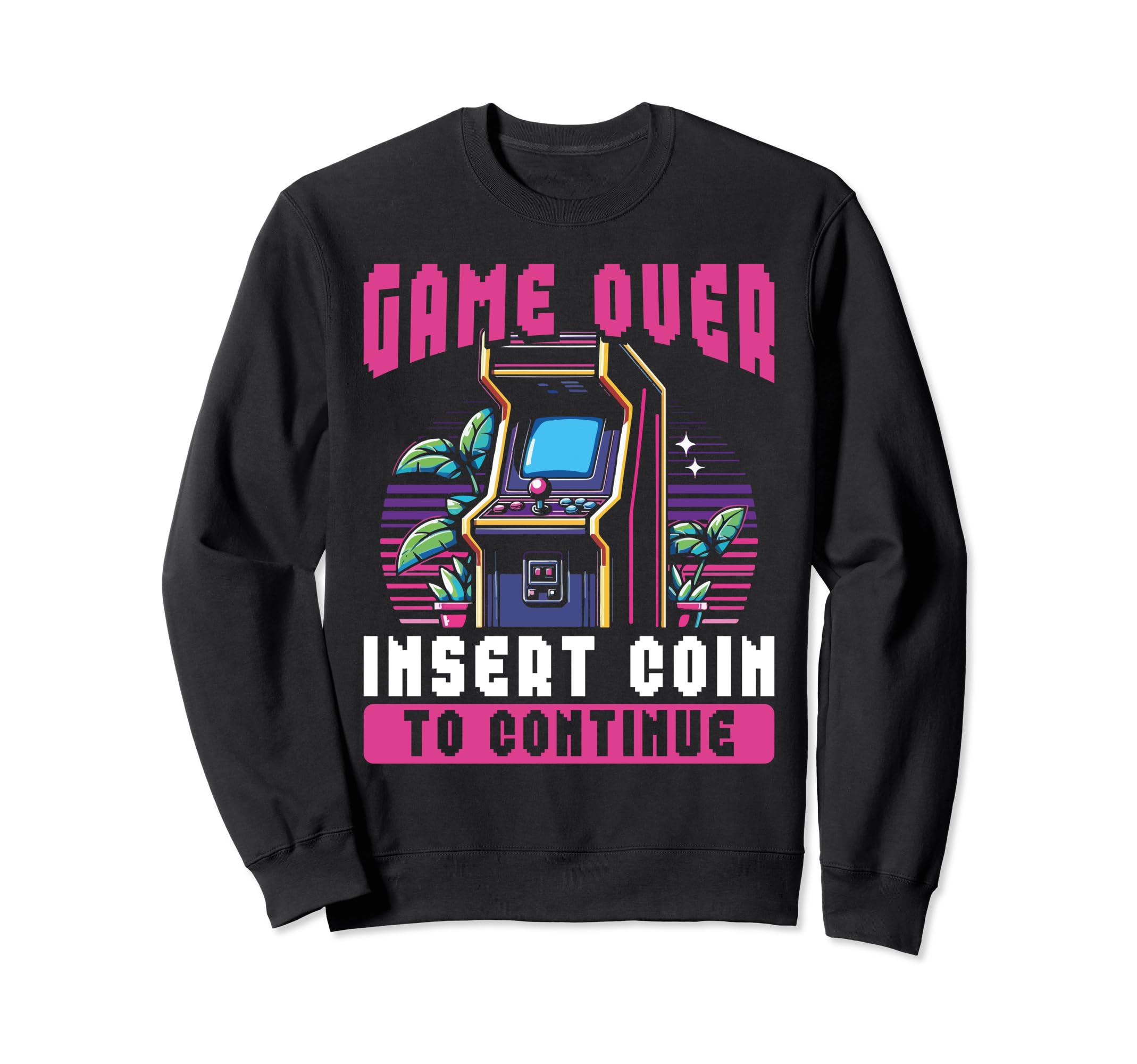 80S Arcade Nostalgia Pixel Art Video Sweatshirt - Custom Art Print Unisex - T-Shirt, Sweatshirt, Hoodie