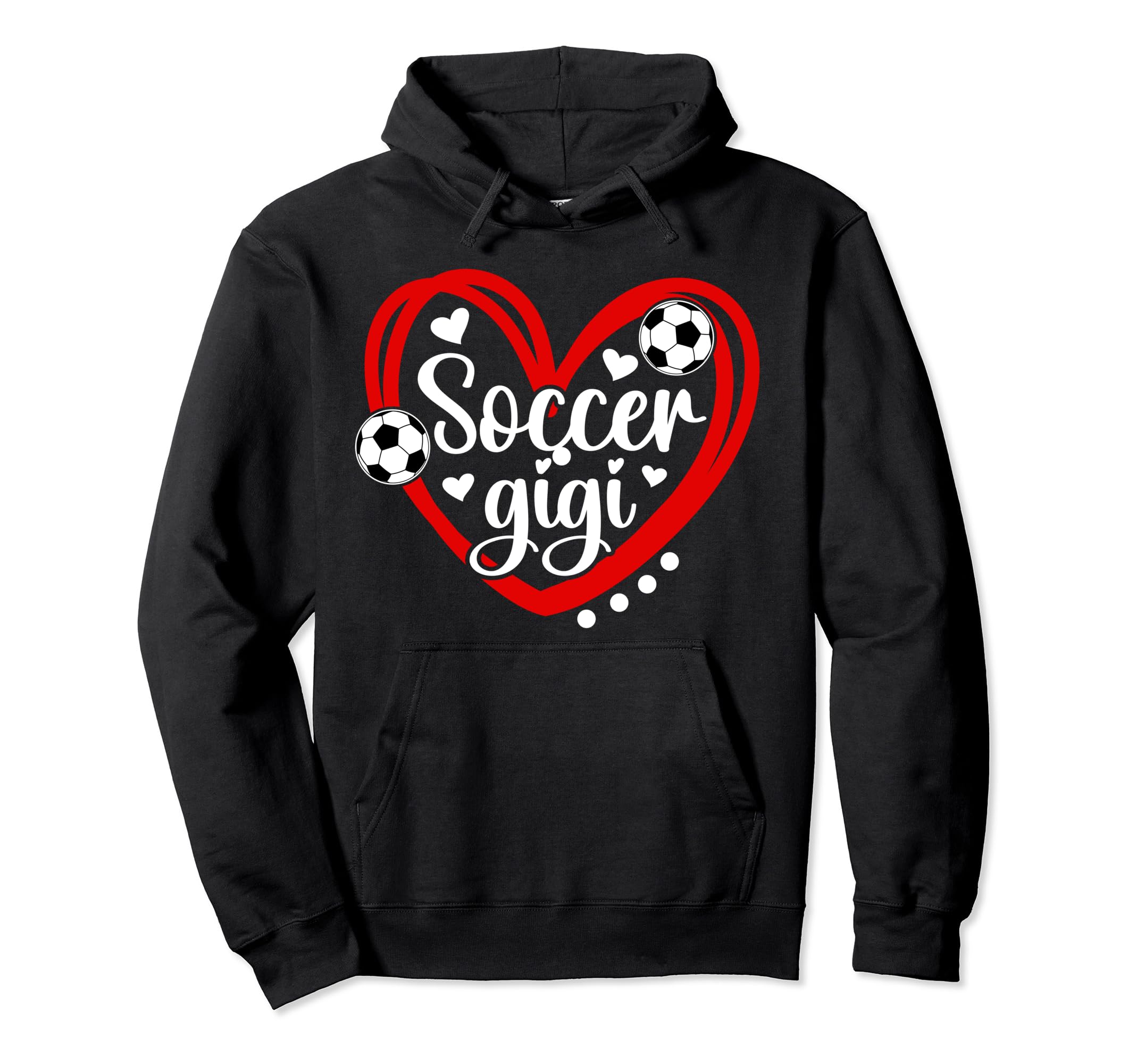 Soccer Gigi Heart Grandma Gigi Soccer Hoodie - Minimalist Print for Adults - T-Shirt, Sweatshirt, Hoodie