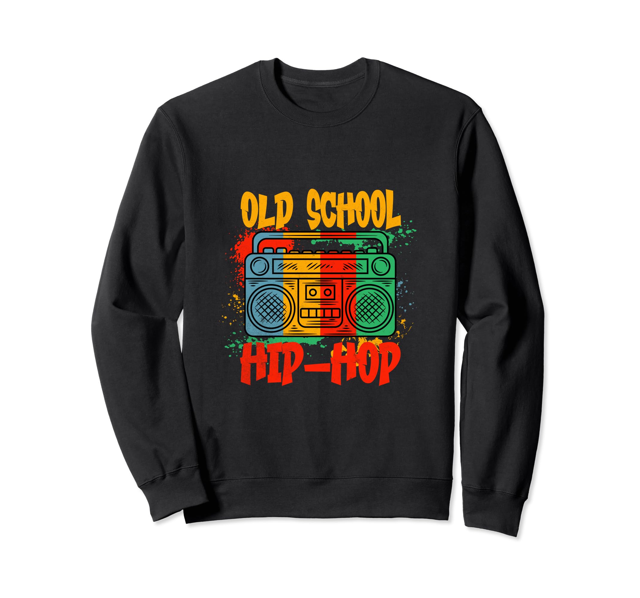 Music Graffiti Boombox Old School Sweatshirt - Trendy Graphic for Adults - T-Shirt, Sweatshirt, Hoodie