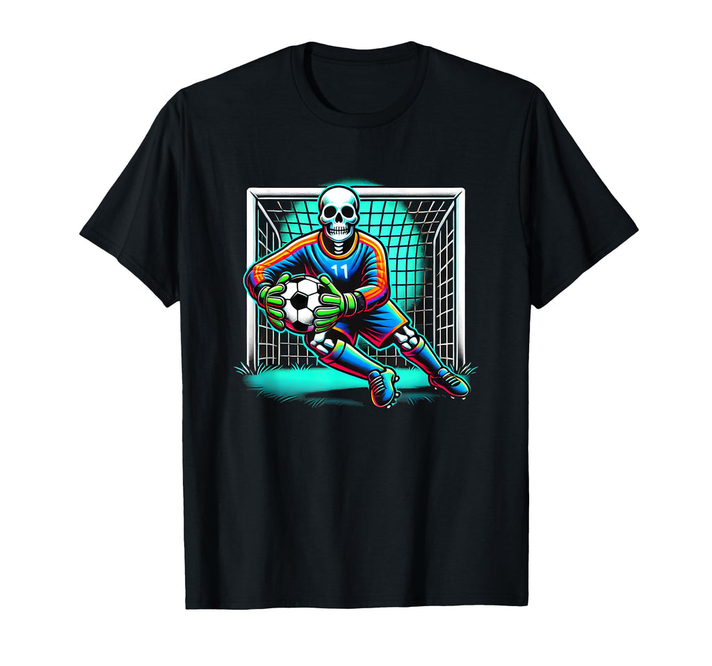 Halloween Skeleton Goal Keeper T-Shirt - Streetwear Style for Adults - T-Shirt, Sweatshirt, Hoodie