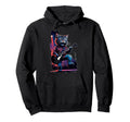 90S Grunge Rock Band Cat Hoodie - Casual Everyday Wear for Adults - T-Shirt, Sweatshirt, Hoodie