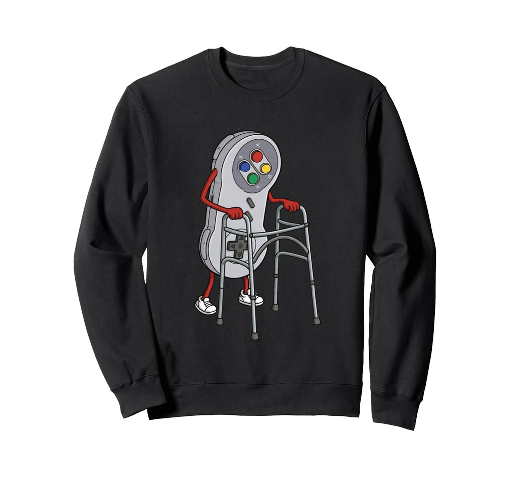 Funny Old Gamer Gaming 80S 90S Sweatshirt - Custom Art Print for Adults - T-Shirt, Sweatshirt, Hoodie