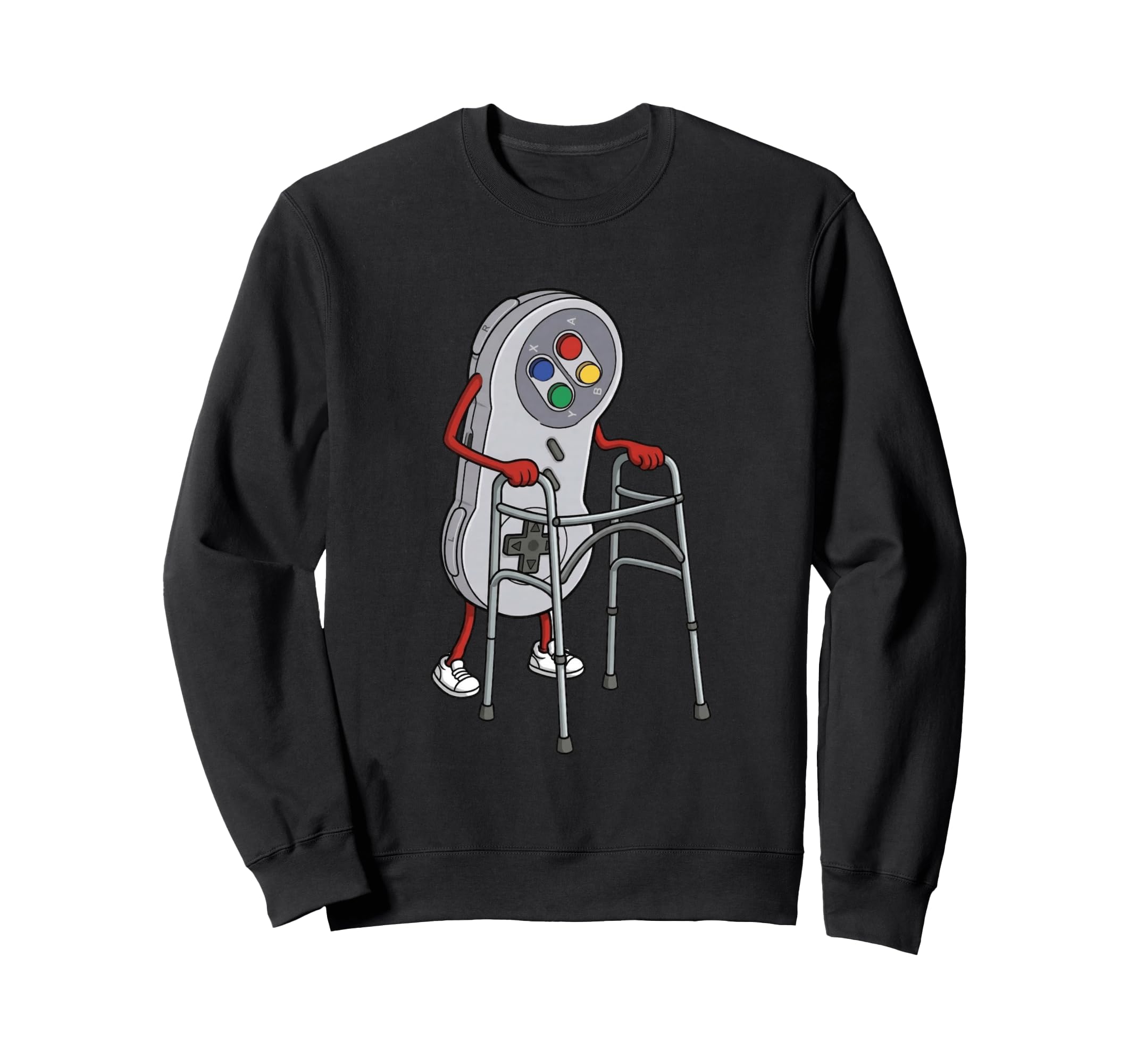Funny Old Gamer Gaming 80S 90S Sweatshirt - Custom Art Print for Adults - T-Shirt, Sweatshirt, Hoodie
