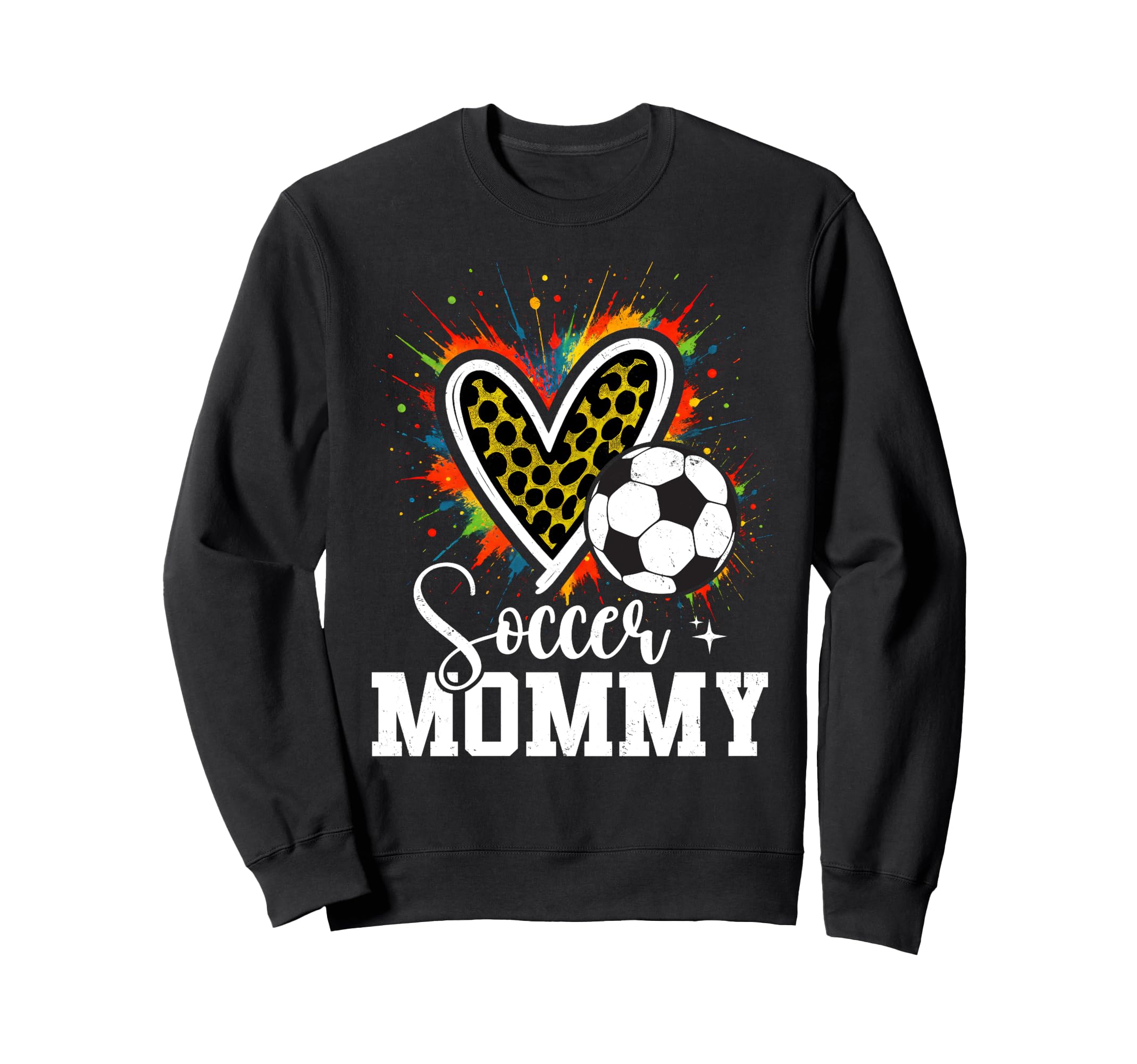 Soccer Mommy Leopard Heart Sweatshirt - Aesthetic Graphic Men Women - T-Shirt, Sweatshirt, Hoodie