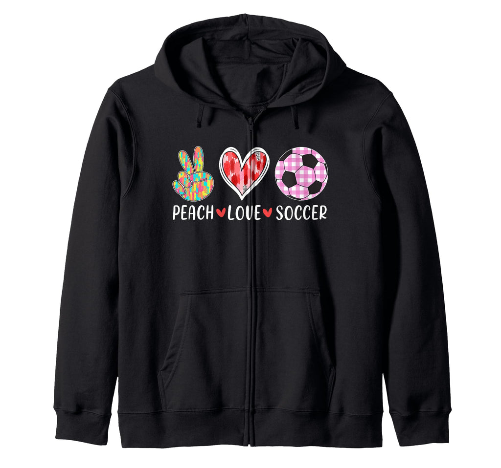 Peach Love Soccer Peace Heart Gift Play T-Shirt - Streetwear Style Unisex - T-Shirt, Sweatshirt, Hoodie