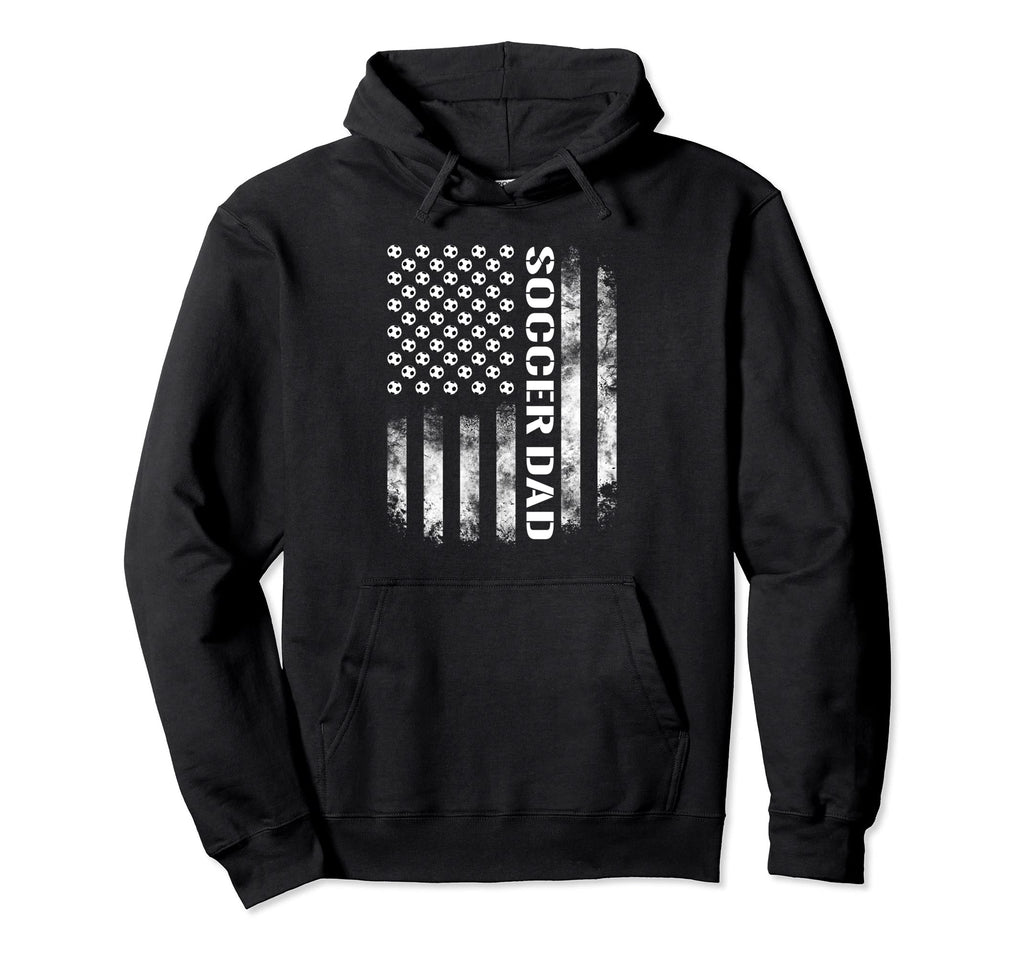 Soccer Dad I Usa Flag Fathers Day Gift Hoodie - Graphic Print Unisex - T-Shirt, Sweatshirt, Hoodie