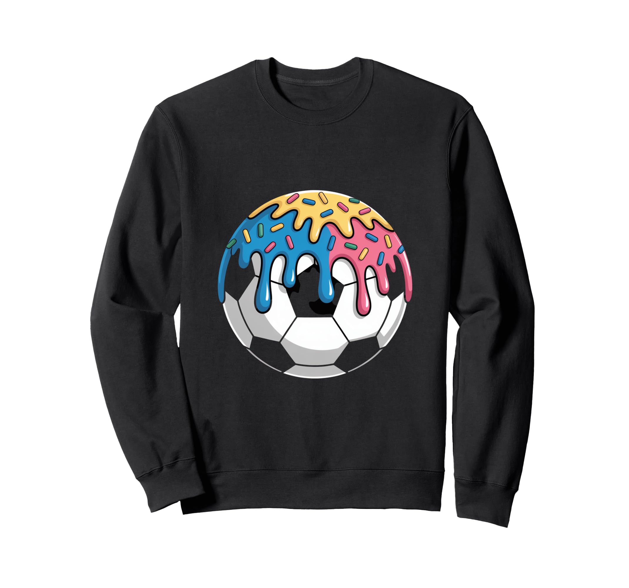 Colorful Soccer Accessories Drip Vibe Hoodie - Graphic Print Unisex - T-Shirt, Sweatshirt, Hoodie