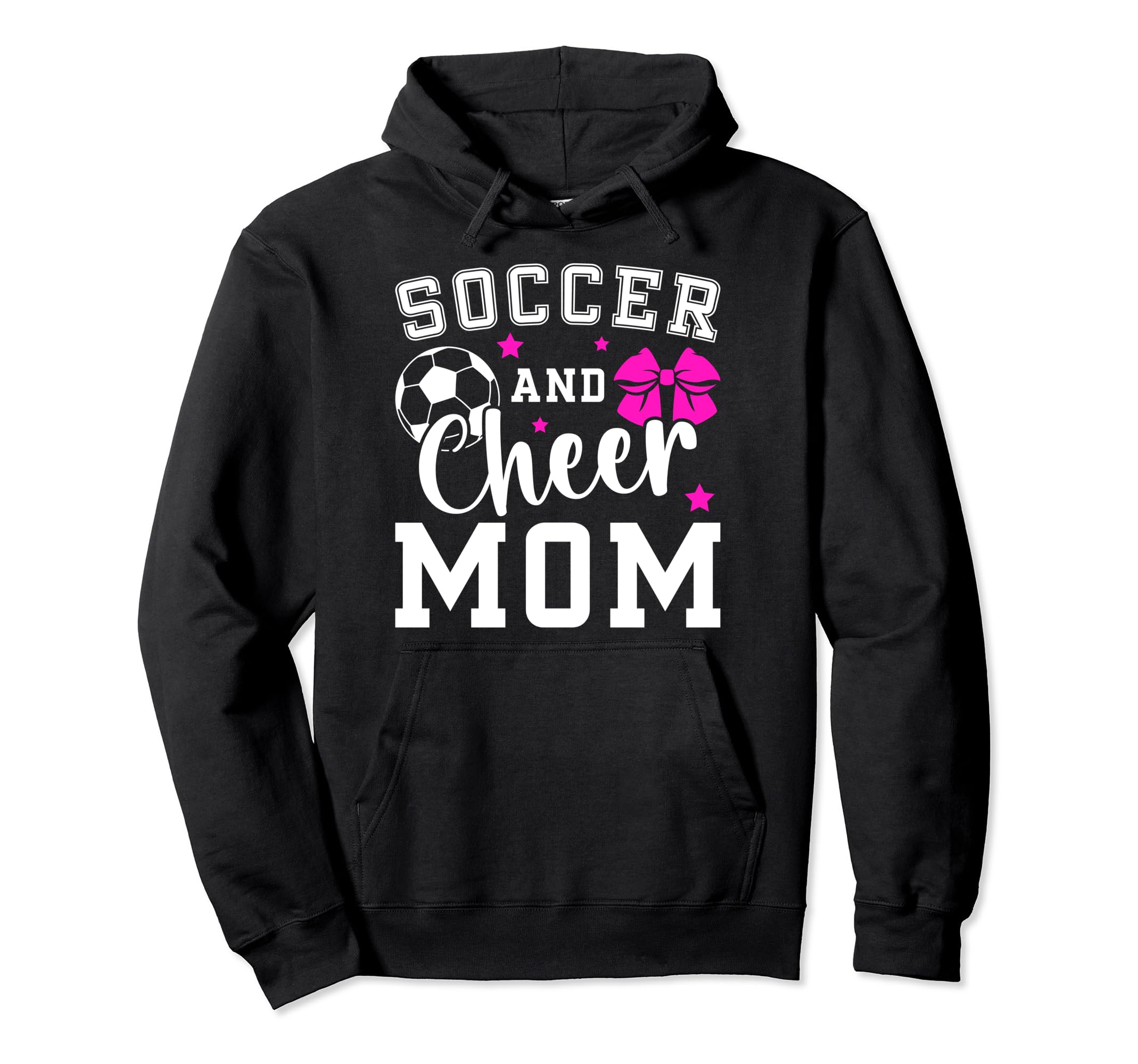 Soccer And Cheer Mom Proud Cheerleader Hoodie - Novelty Apparel Unisex - T-Shirt, Sweatshirt, Hoodie
