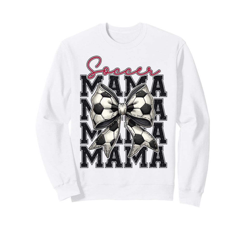 Soccer Mama Funny Coquette Bow Mom Sweatshirt - Novelty Apparel for Adults - T-Shirt, Sweatshirt, Hoodie