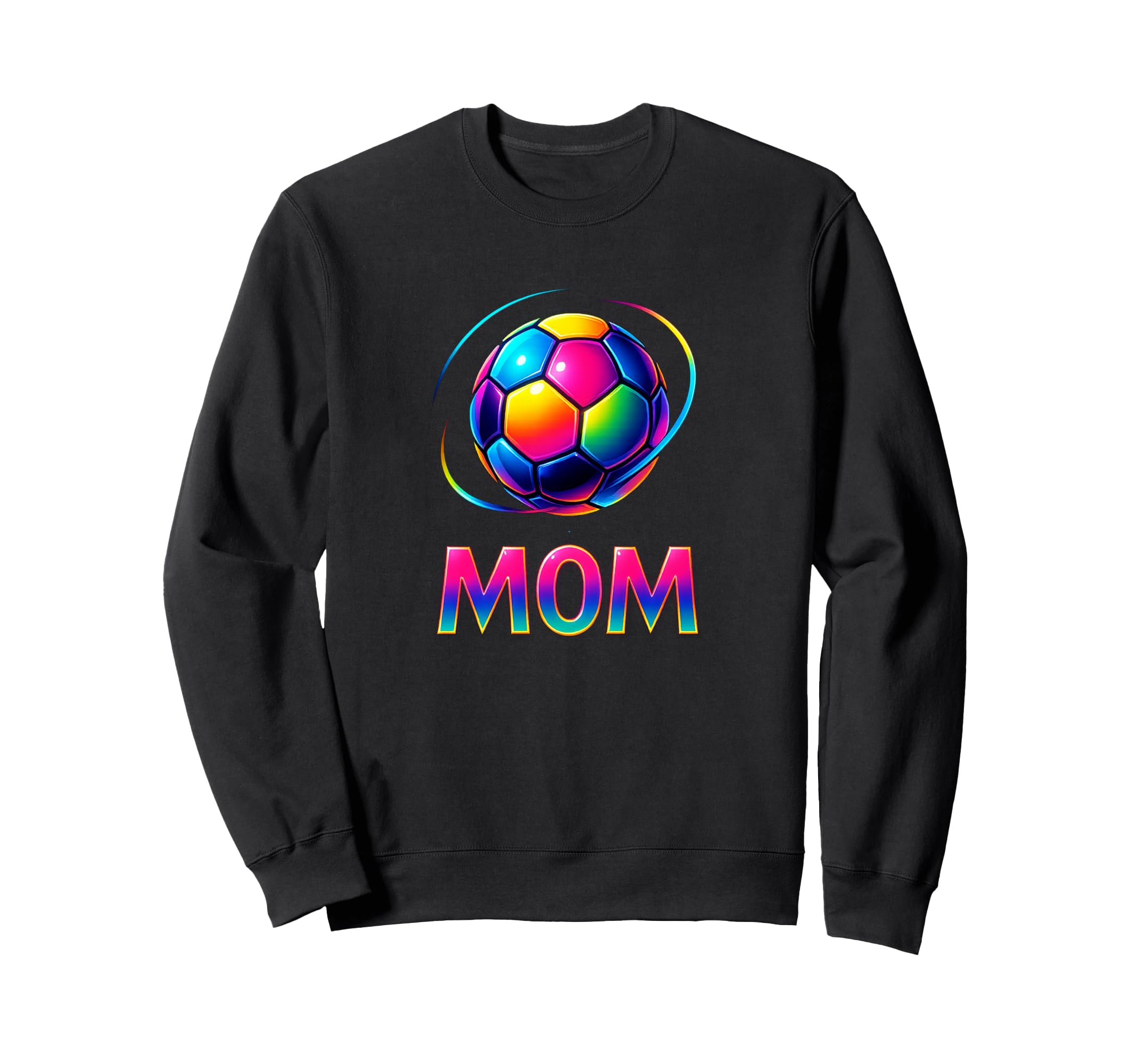 Soccer Ball Mom Bold Sport Color Sweatshirt - Unique Graphic for Adults - T-Shirt, Sweatshirt, Hoodie