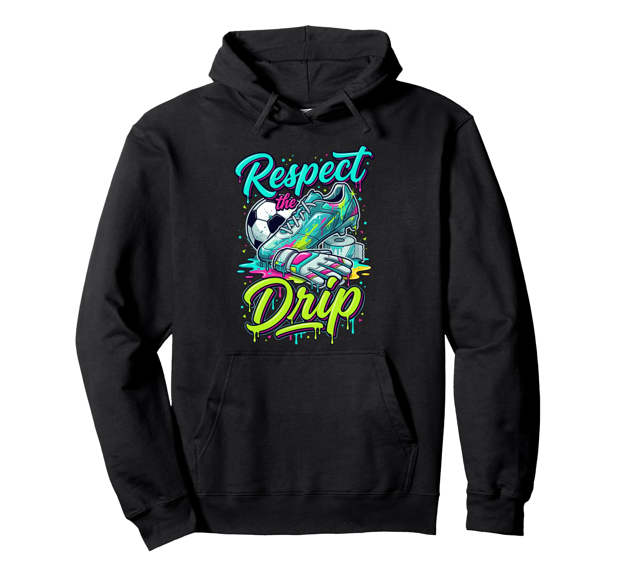 Respect Drip Soccer Drip Ice Cream Hoodie - Casual Everyday Wear Unisex - T-Shirt, Sweatshirt, Hoodie