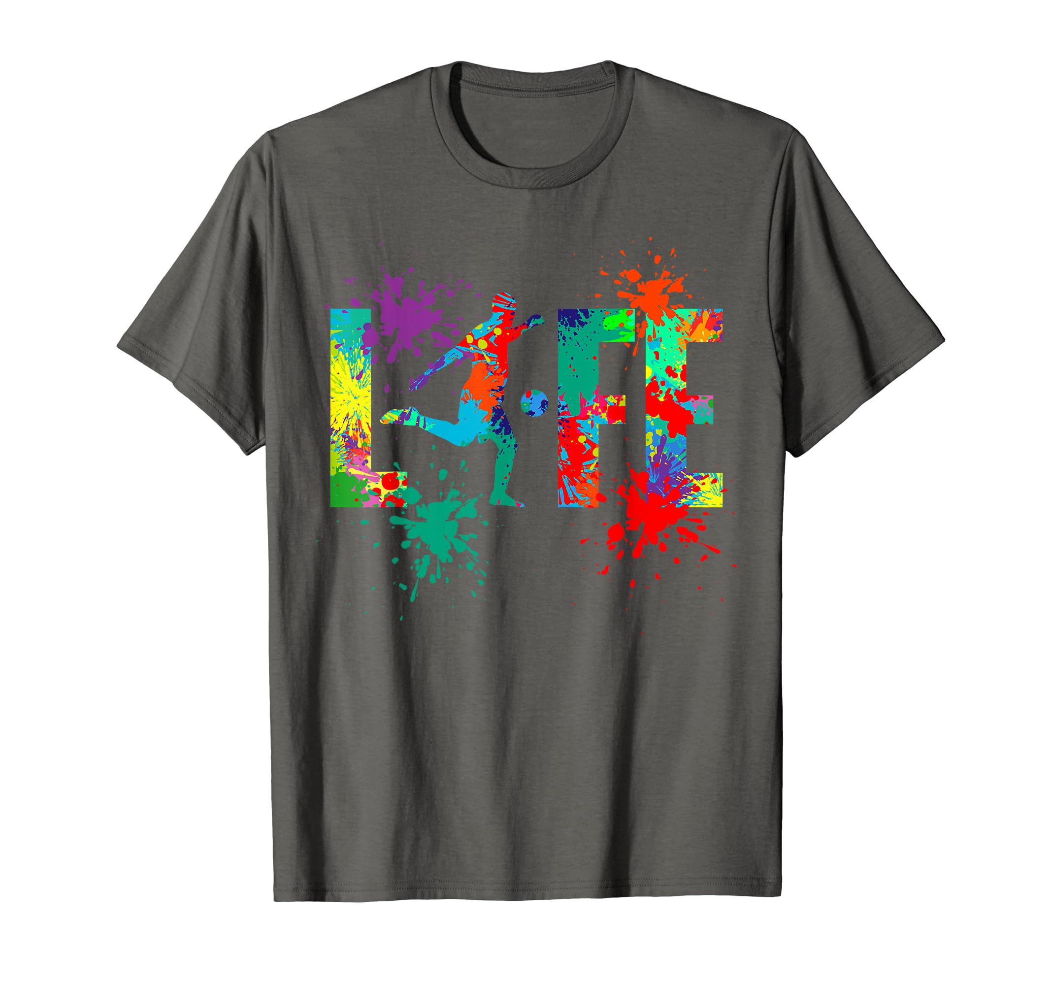 Colorful Soccer Player Soccer T-Shirt - Casual Everyday Wear for Adults - T-Shirt, Sweatshirt, Hoodie