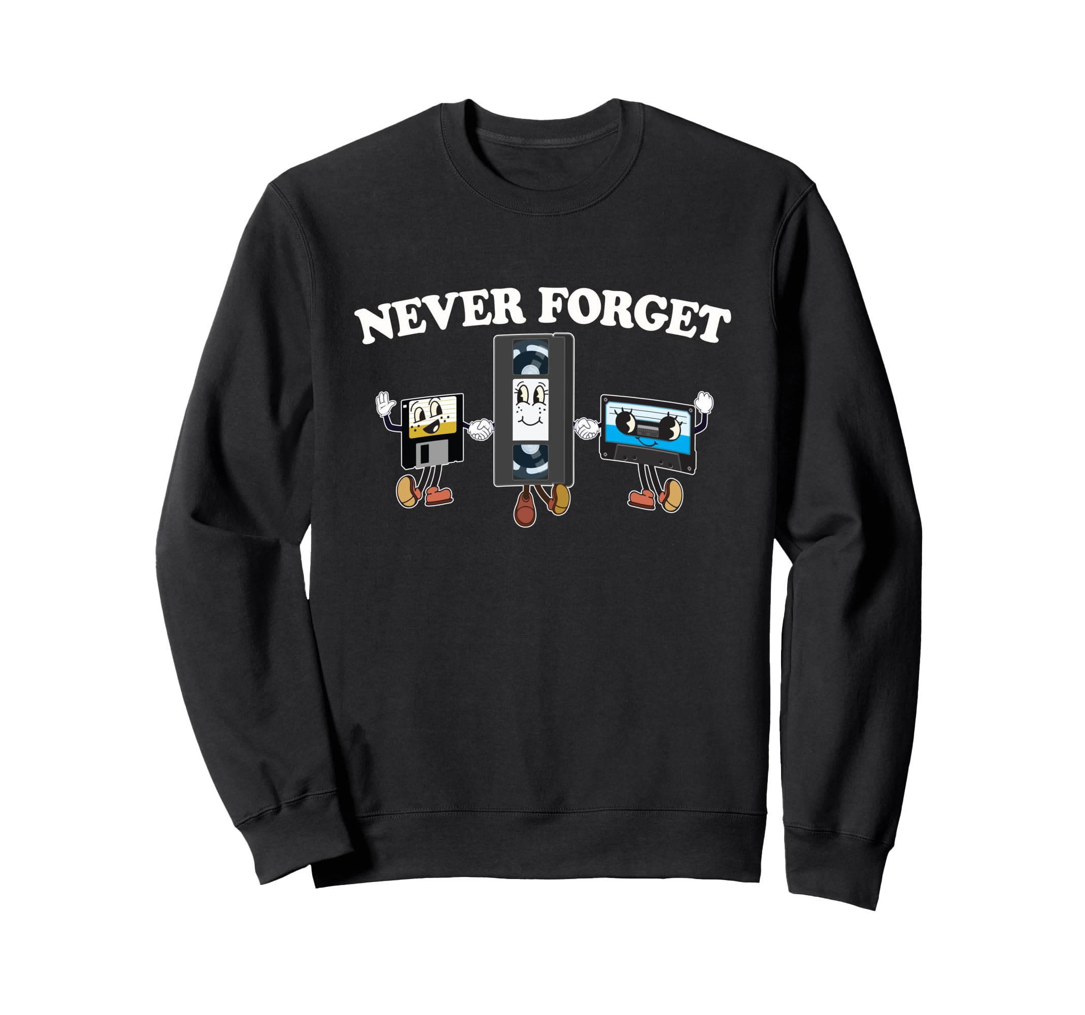 Never Forget Old School Cassette Sweatshirt - Aesthetic Graphic Men Women - T-Shirt, Sweatshirt, Hoodie