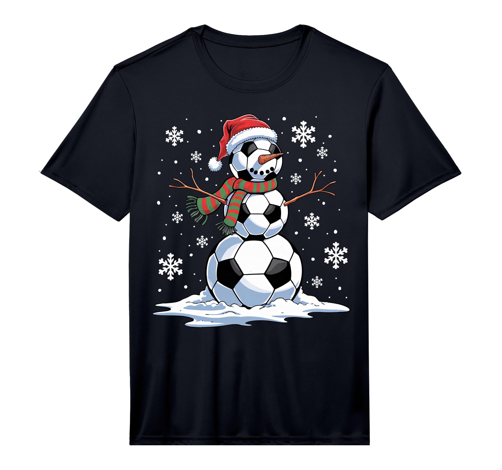 Soccer Snowman Soccer Player T-Shirt - Casual Everyday Wear for Adults - T-Shirt, Sweatshirt, Hoodie