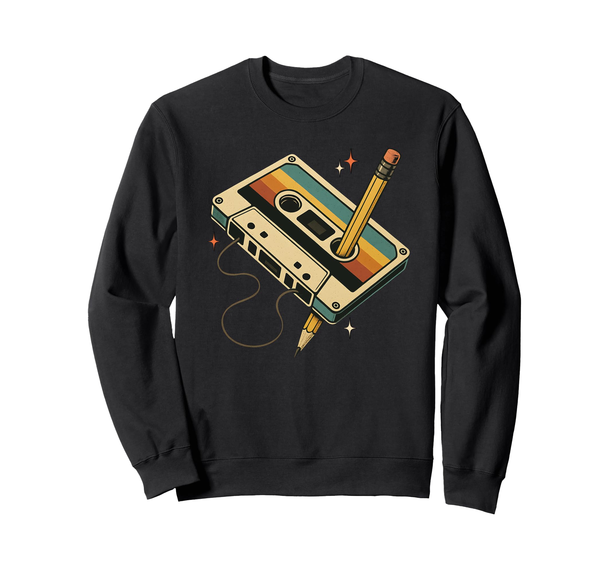 80S 90S Music Nostalgic Cassette Tape Sweatshirt - Minimalist Print Unisex - T-Shirt, Sweatshirt, Hoodie