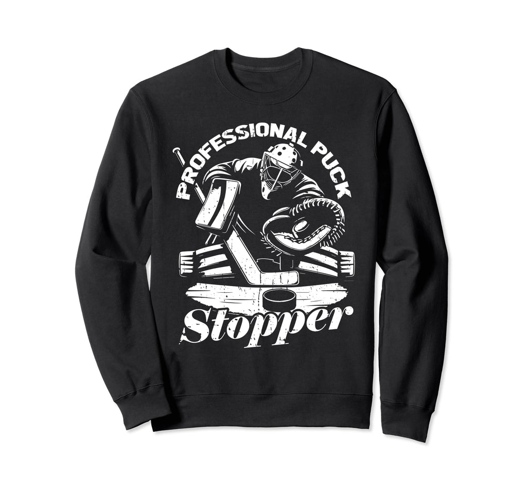 Hockey Puck Goalkeeper Ice Sweatshirt - Fun Novelty Design for Adults - T-Shirt, Sweatshirt, Hoodie