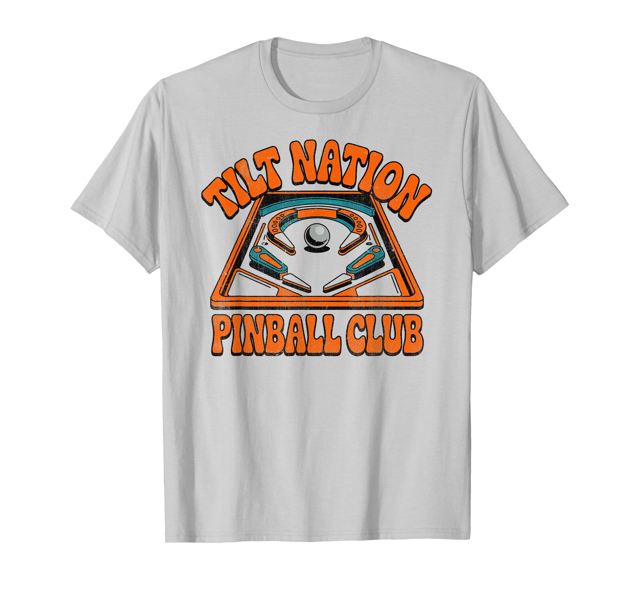 Tilt Nation Pinball Club Funny Arcade T-Shirt - Custom Art Print Unisex - T-Shirt, Sweatshirt, Hoodie