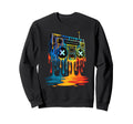 Dripping Paint Boombox 80S 90S Old Sweatshirt - Graphic Print Men Women - T-Shirt, Sweatshirt, Hoodie