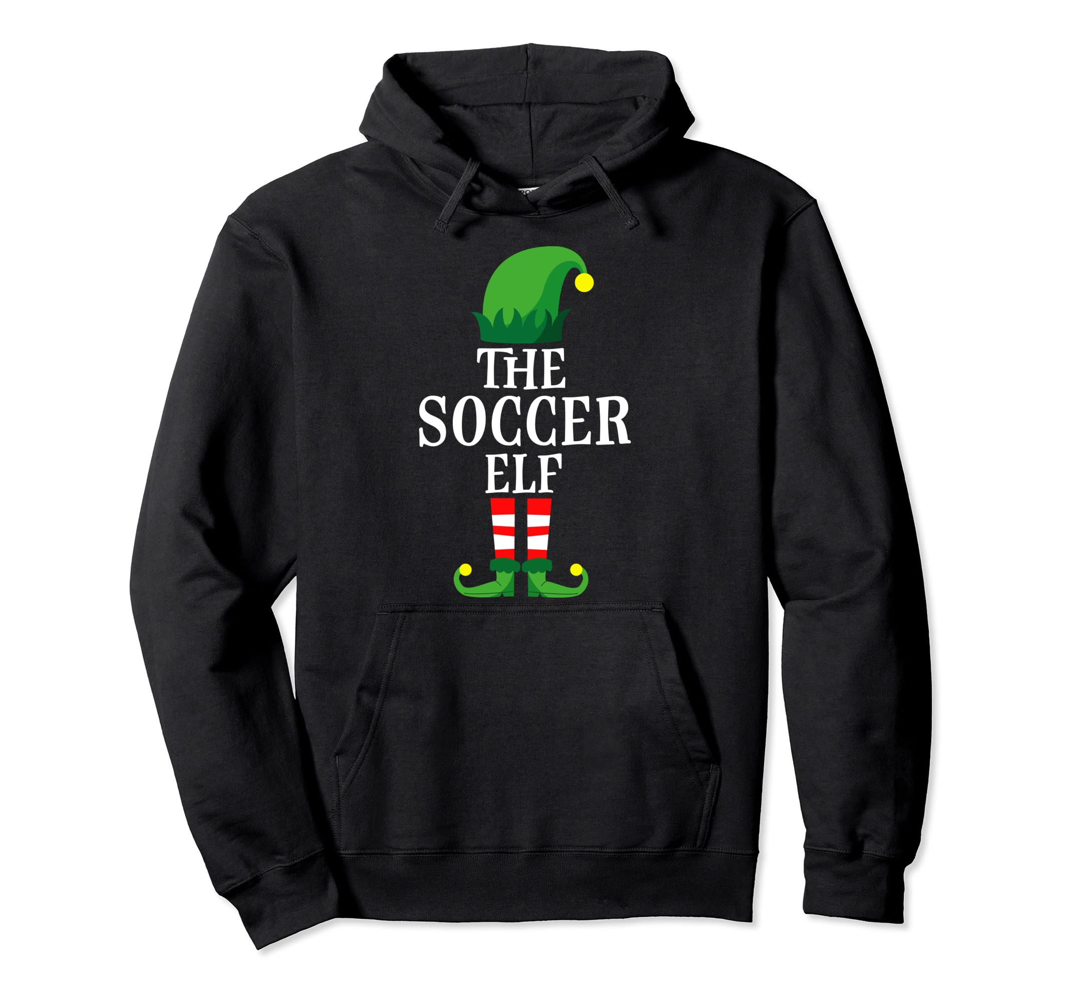 Soccer Elf Funny Family Matching Hoodie - Trendy Graphic for Adults - T-Shirt, Sweatshirt, Hoodie