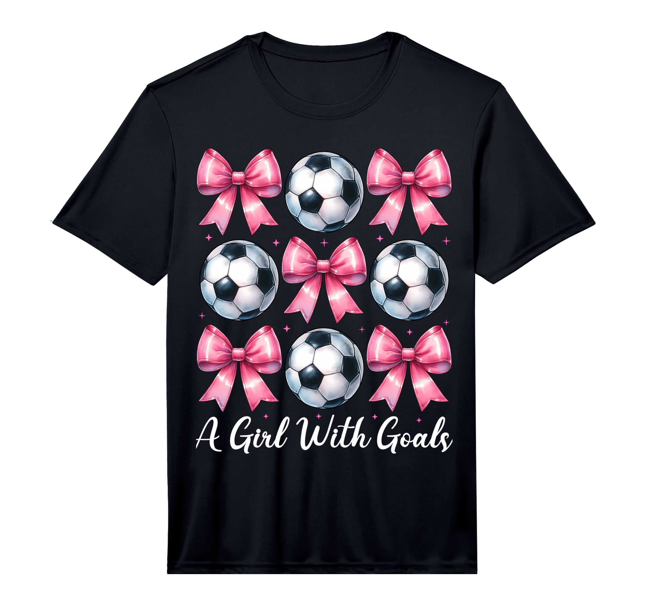 Goals Soccer Coquette Bow T-Shirt - Casual Everyday Wear Men Women - T-Shirt, Sweatshirt, Hoodie