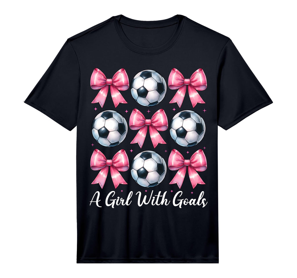 Goals Soccer Coquette Bow T-Shirt - Fun Novelty Design Men Women - T-Shirt, Sweatshirt, Hoodie