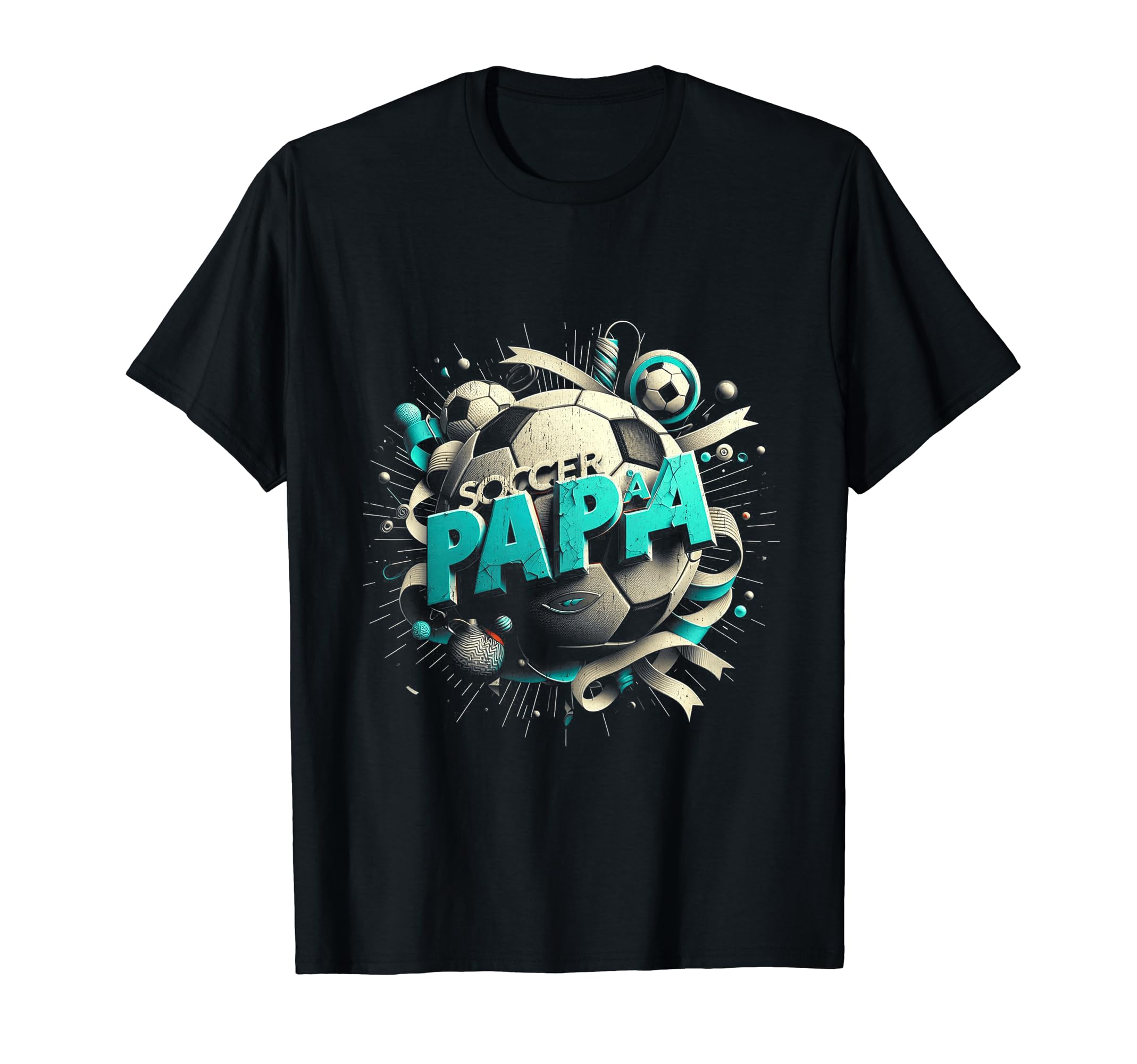 Soccer Papa Family Matching Dad T-Shirt - Aesthetic Graphic for Adults - T-Shirt, Sweatshirt, Hoodie