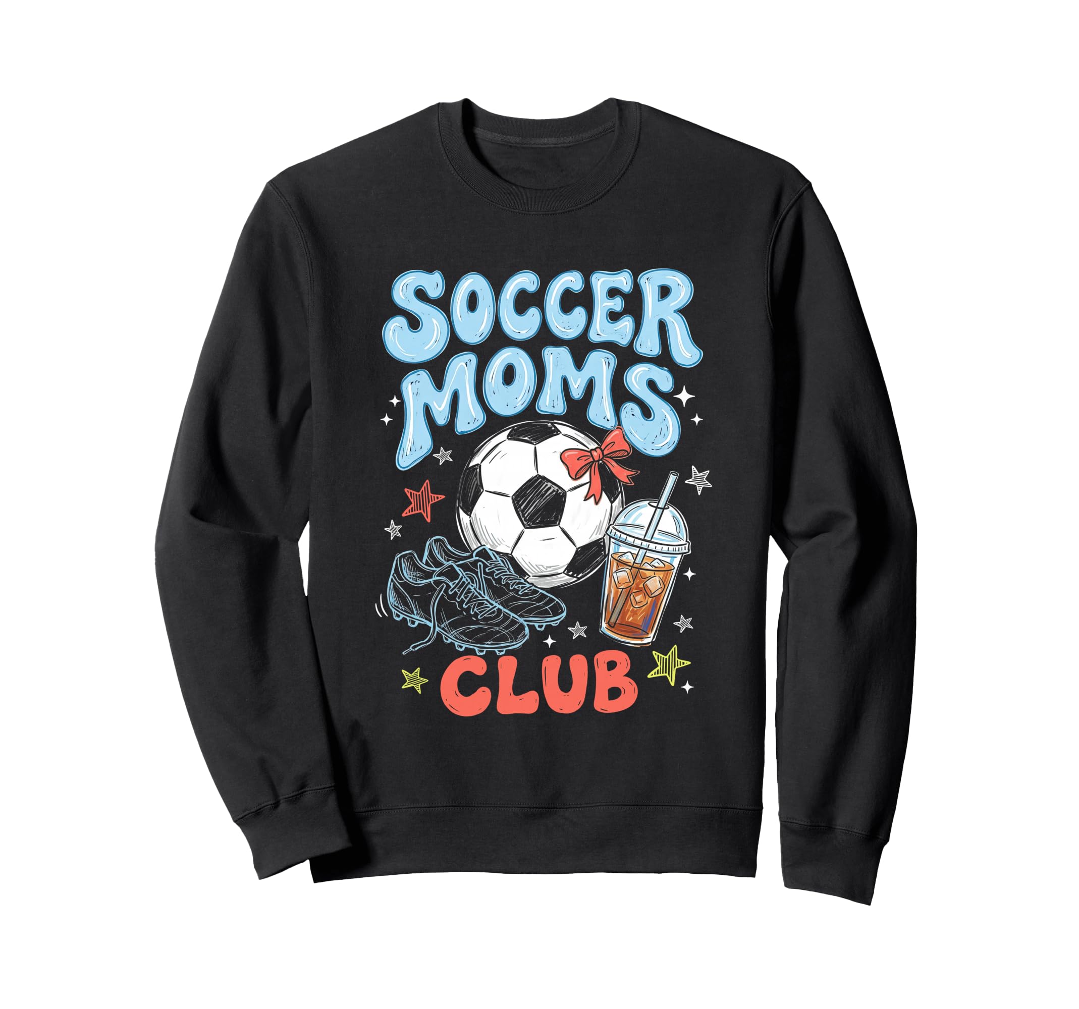 Soccer Moms Club Coquette Bow Sweatshirt - Unique Graphic for Adults - T-Shirt, Sweatshirt, Hoodie