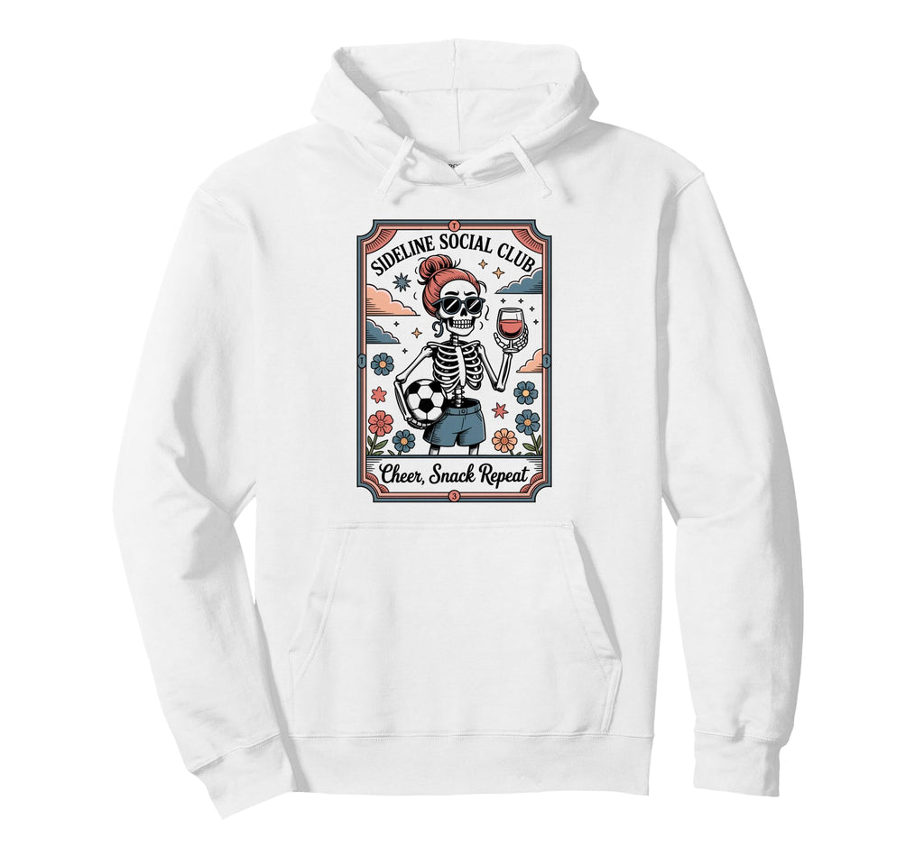 Sideline Social Club Skeleton Mama Hoodie - Fun Novelty Design Unisex - T-Shirt, Sweatshirt, Hoodie