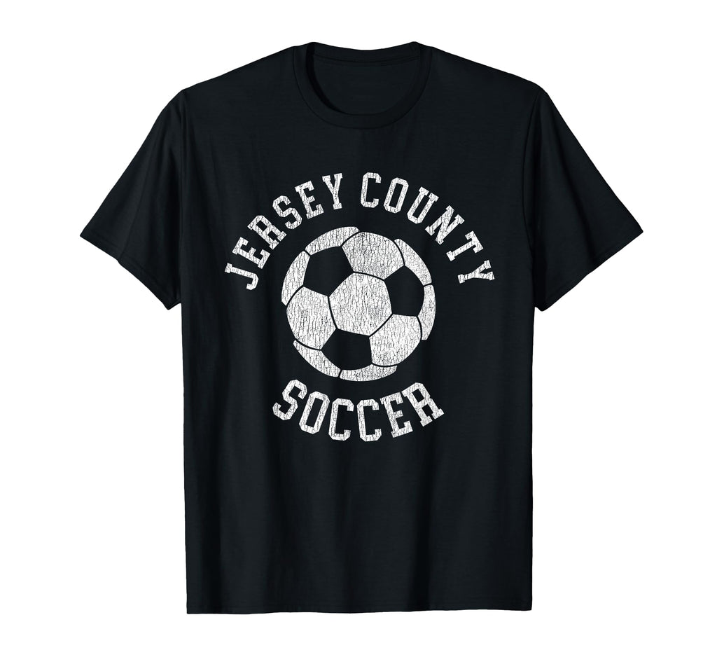 Jersey County Soccer Distressed 90S T-Shirt - Streetwear Style for Adults - T-Shirt, Sweatshirt, Hoodie