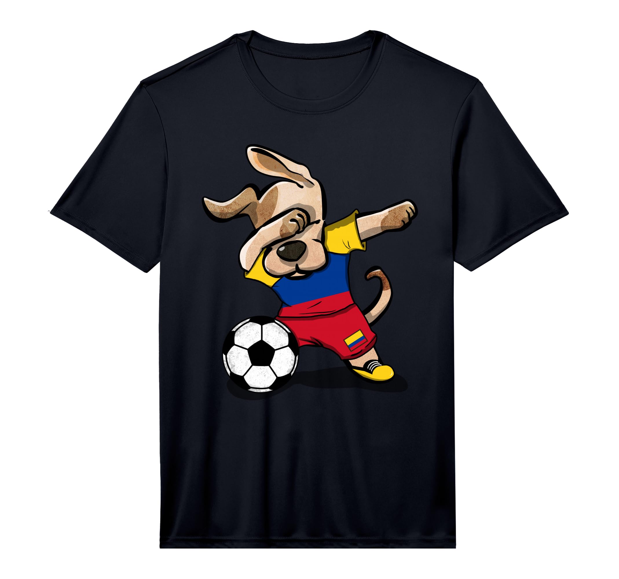 Dabbing Dog Colombia Soccer Colombian T-Shirt - Minimalist Print Unisex - T-Shirt, Sweatshirt, Hoodie