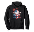 Ice Cream Drip Game American Usa Flag Hoodie - Minimalist Print Men Women - T-Shirt, Sweatshirt, Hoodie