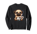 Pug Dog Soccer Champion Fan Ball Sweatshirt - Aesthetic Graphic Unisex - T-Shirt, Sweatshirt, Hoodie