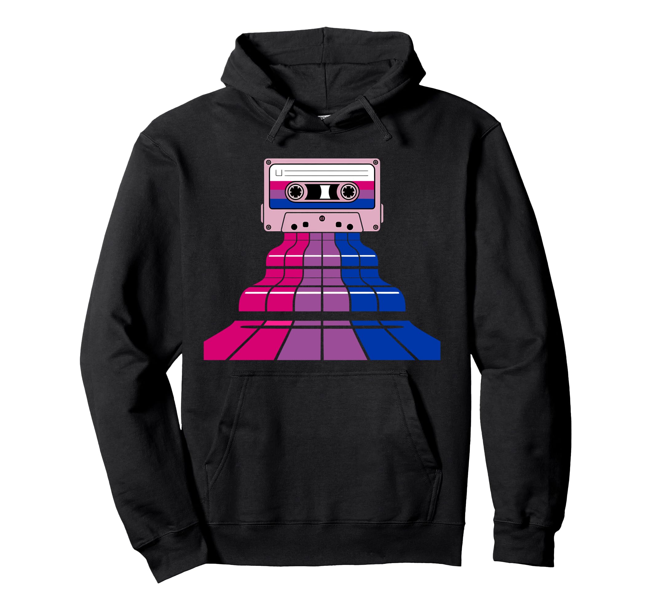 Bisexual Bi Pride Cassette Mixtape Hoodie - Novelty Apparel Men Women - T-Shirt, Sweatshirt, Hoodie