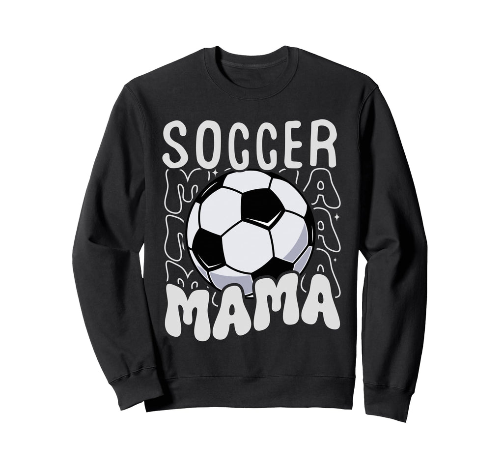 Soccer Mama Groovy Soccer Mom Sweatshirt - Graphic Print for Adults - T-Shirt, Sweatshirt, Hoodie