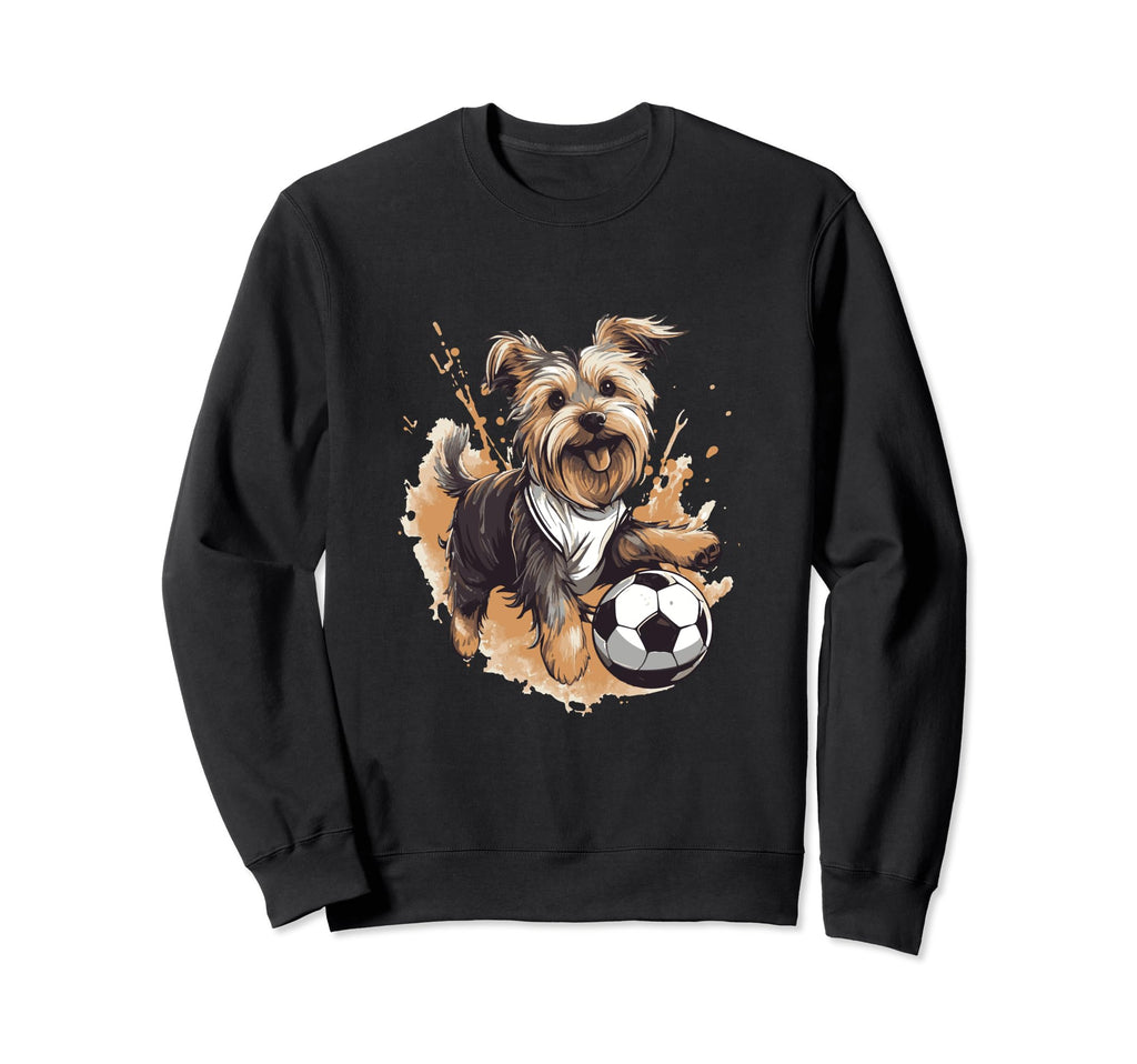Yorkshire Terrier Dog Playing Sweatshirt - Novelty Apparel for Adults - T-Shirt, Sweatshirt, Hoodie