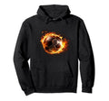 Realistic Fire Football Ball Soccer Hoodie - Novelty Apparel for Adults - T-Shirt, Sweatshirt, Hoodie