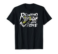 Vhs Video Tape Punk Rewind Or Die T-Shirt - Fun Novelty Design for Adults - T-Shirt, Sweatshirt, Hoodie