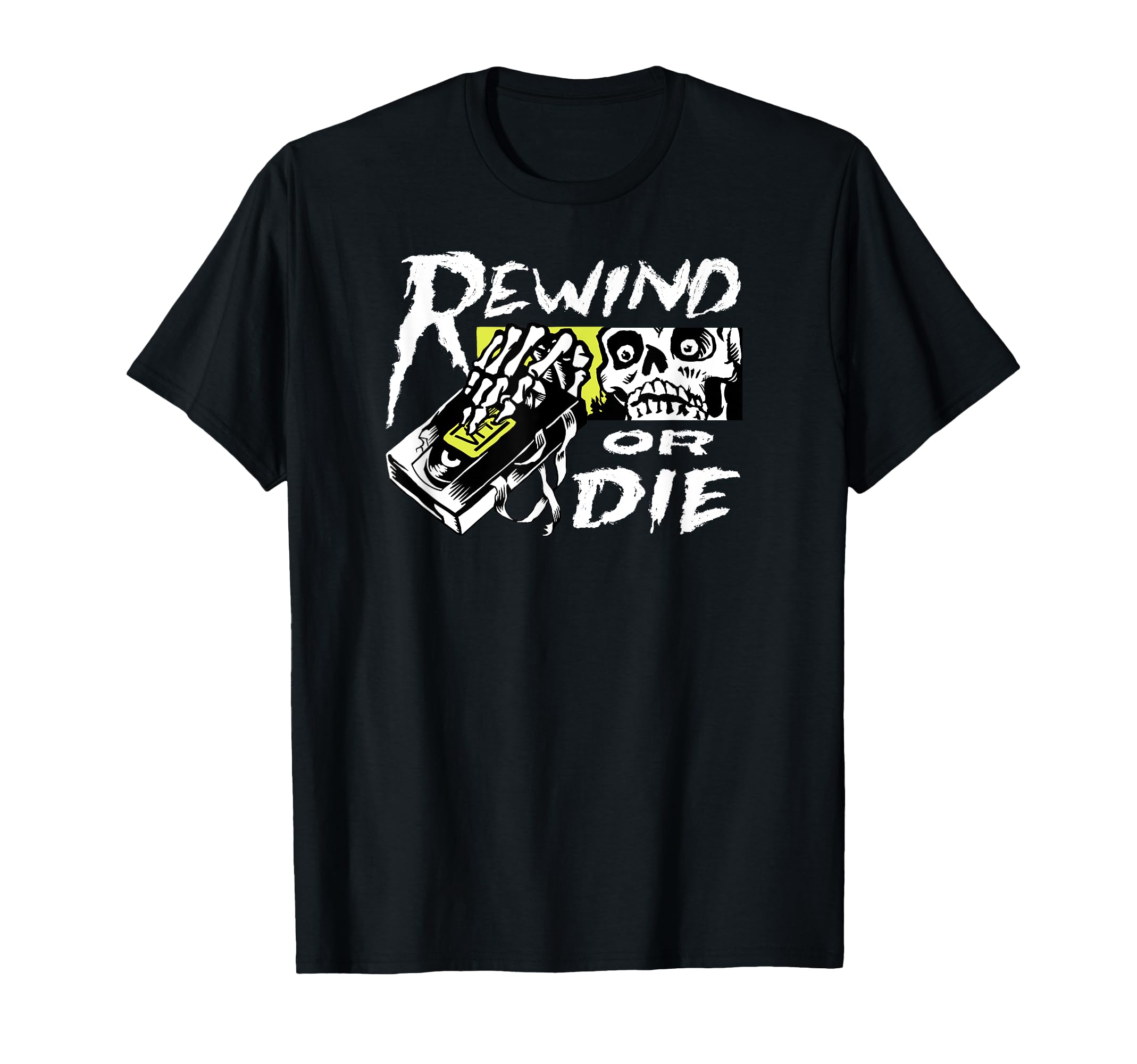 Vhs Video Tape Punk Rewind Or Die T-Shirt - Fun Novelty Design for Adults - T-Shirt, Sweatshirt, Hoodie