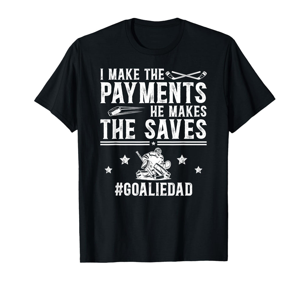 Funny Hockey Goalie Dad Hockey T-Shirt - Minimalist Print Men Women - T-Shirt, Sweatshirt, Hoodie