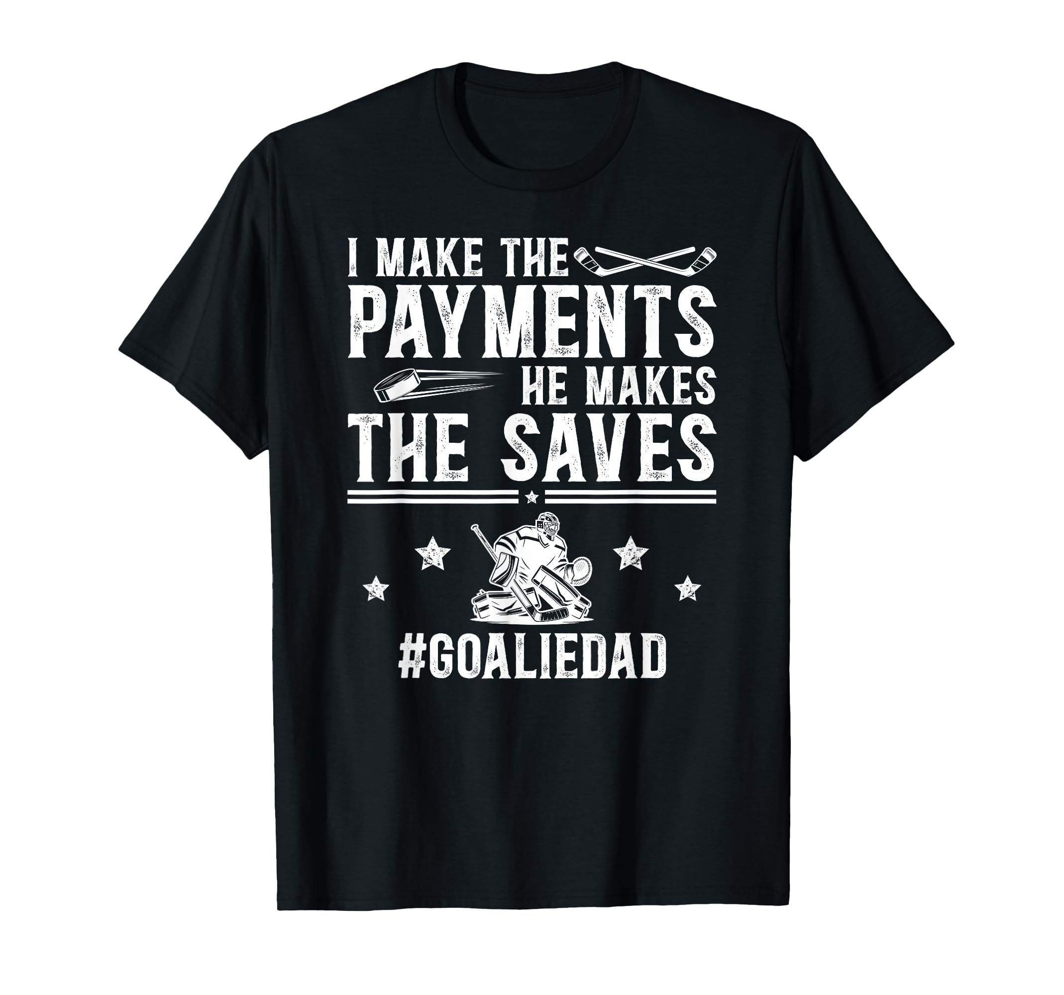 Funny Hockey Goalie Dad Hockey T-Shirt - Minimalist Print Men Women - T-Shirt, Sweatshirt, Hoodie