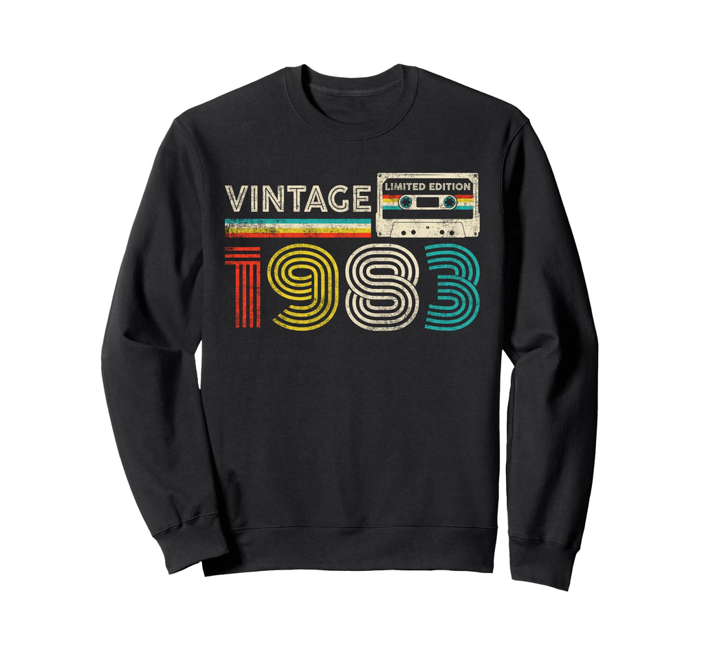 1983 Birthday 1983 Cassette Tape Sweatshirt - Trendy Graphic for Adults - T-Shirt, Sweatshirt, Hoodie
