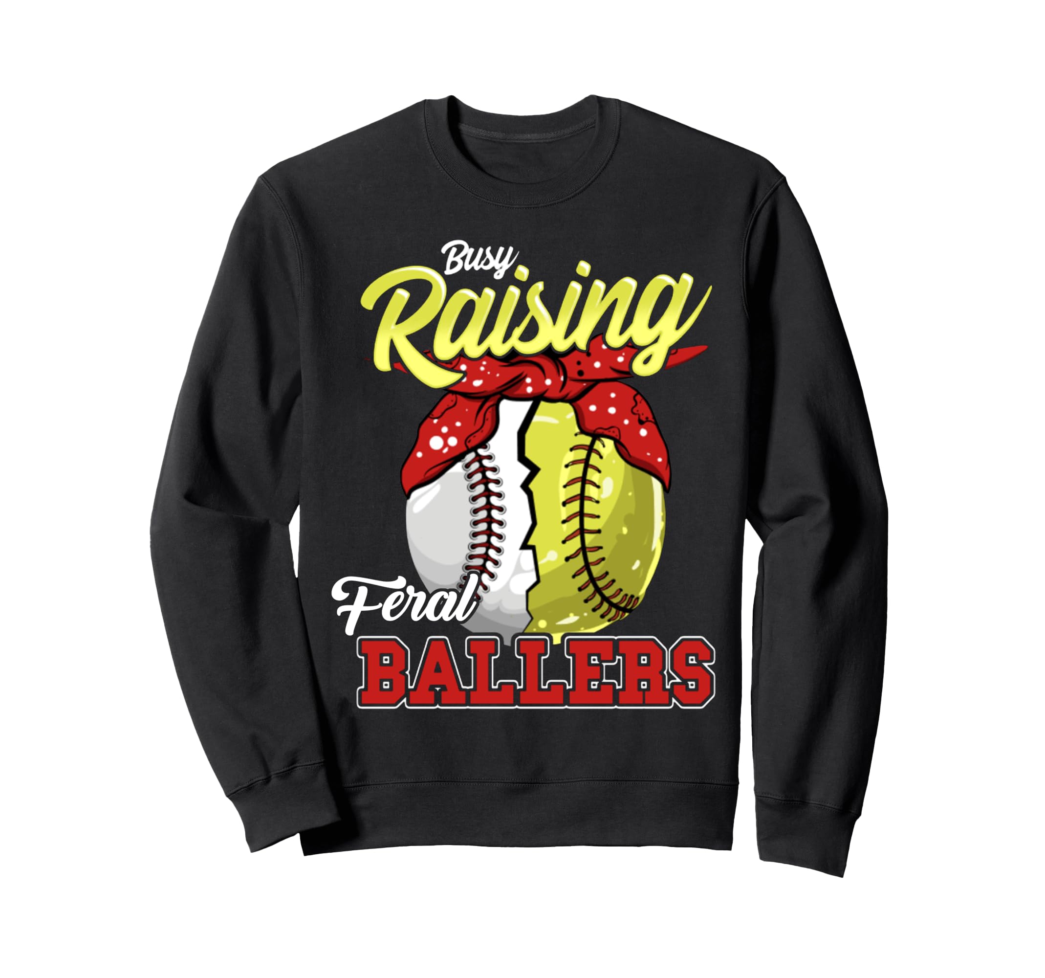Busy Raising Feral Ballers Baseball Sweatshirt - Minimalist Print Unisex - T-Shirt, Sweatshirt, Hoodie